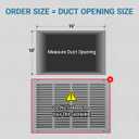 16 x 10 Inch (Duct Opening) Return Air Vent Cover, Louvered Steel HVAC Grille for Wall and Ceiling, White Powder-Coated Rust-Resistant Finish, Decorative Design, Easy to Install