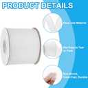 PATIKIL 3 Inch x 10 Yard Burlap Wired Ribbon, Natural Jute Wired Edge Ribbons Solid Rustic Ribbon with Iron Wire for Crafts Gift Wrapping Wreath Tree Bows, White