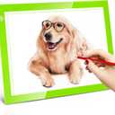 Portable A4 LED Copy Board Light Tracing Box, Green Ultra-Thin Adjustable USB Power Artcraft LED Trace Light Pad for Tattoo Drawing, Streaming, Sketching, Animation, Stenciling