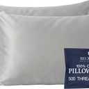 Beckham Hotel Collection Pillowcases Queen Size Set of 2, Cool Touch Cotton Sateen Fabric, 500TC, Silky Smooth & Soft, Open End, Dark Gray