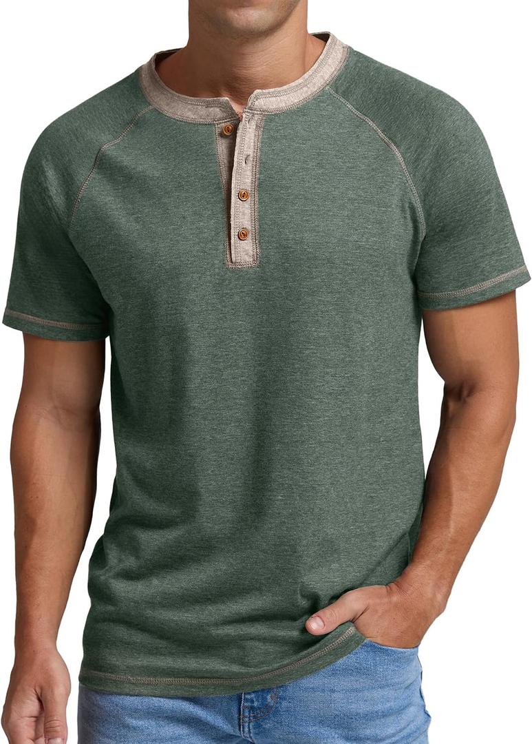 Sailwind Mens Henley Long/Short Sleeve T-Shirt Cotton Casual Shirt XL