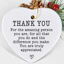 2 x Jocidea Thank You Keepsake - Ceramic Heart Keepsake - Thank You Gift & Appreciation Present (You Are Truly Appreciated)