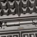 Dash No-Drip Waffle Maker - Makes Four Waffles at Once for Hassle-Free Breakfasts - Dual Nonstick Heating Plates & Quick Heat-Up System - Easy-Release Surface - Silver