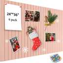 Yunihome Cork Board for Walls 36" x 24", 6 Pack Felt Bulletin Board Wall Tiles with 30 Push Pins for Home Kitchen School Office Wall DIY Decorative (Vertical-light Pink)