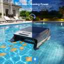 Pura V12 Solar Powered Automatic Pool Surface Skimmer Robot with APP Support,24/7 Continuous Cleaning, Dual Charging Options, Smart Obstacle Avoidance,150-um Filtration, OTA Upgrade (Grey)
