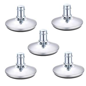 Metany 5PCS Low Profile Bell Glides 2"" Replacement Office Desk Chair or Stool Swivel Caster Wheels,Easy Conversion from Wheeled Casters to Stationary Feet to Protect Wood or Hardwood Floor