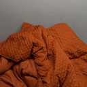 Love's cabin Seersucker Terracotta King Size Comforter , All Season Bedding King Bed in a Bag Comforter