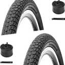 2Pack BMX Kids Bike Tires, 16×1.95 inch Bike Replacement Tire, 16" Inner Tubes Schrader Valve, Compatible with Child, Tricycle, Cruiser Bike