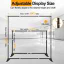 EMART 10x10 ft Heavy Duty Banner Backdrop Stand Kit, Adjustable Frame for Step and Repeat Backdrops, Ideal for Photography, Trade Shows, and Photo Booths