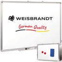 WEISBRANDT Ultra-Versatile Magnetic White Dry Erase Board Set 2/1, 36”x24” and 12” x 8” Magnetic Whiteboard, Aluminum Frame, Flexible Mount, for School, Office, Home