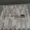 Art3d 10-Sheet Heavy-Duty Peel and Stick Backsplash, Waterproof Wall Tiles Stick on Kitchen Backsplash Living Space, Beige & White (12 x 12 Inch)