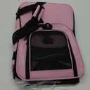 Henkelion Pet Carrier for Small Medium Cats Dogs Puppies up to 15 Lbs, TSA Airline Approved, Soft Sided, Collapsible Travel - Pink (17.0"L x 11.0"W x 11.0"H)