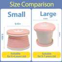 SunnySmile Travel Potty for Toddler, Portable and Foldable Toilet, Apply to Seat Emergency Toilet for Car, Camping, Outdoor, Indoor (pink, large)