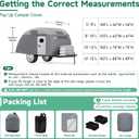 Teardrop Trailer Cover Fits 12'-15' RV, Camper Cover for R-Pod Trailers