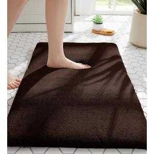 MINIDEAR Bathroom Rugs 36x24 Dark Brown - Thick Memory Foam Bath Mat, Ultra Soft & Plush Fluffy, Non-Slip, Quick Dry, Absorbent Washable Floor Microfiber Mat for Tub, Home Decor Accessories