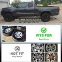 16 Inch Wheel Skins for 2005-2024 Toyota Tacoma Steel Wheels, ABS Plastic Glossy Black Cover Hubcap for 05-24 Tacoma Set of 4
