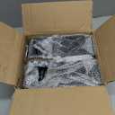 QZER 44 Post Base, Inner Size 3.5""x3.5"" Deck Post Brackets, Heavy Duty Metal Black Powder Coated Fence Post Anchor Base for Pavilion Porch Railing Pergola Support Deck Base Plate 4 Pcs