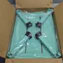 Adjustable Height Aluminum RV Step, Stable Foldable Platform Step Stool, Supports Up to 1,000 lb, Non-Slip Rubber Feet and Platform Mat, Easy to Carry (Green)