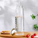 Glass Water Bottle 32 oz, Borosilicate Wide Mouth Glass Water Bottle with Neoprene Sleeve, BPA-Free Leak Proof Reusable for Hot Cold Drinks, Work, Gym, Home, 1 Pack
