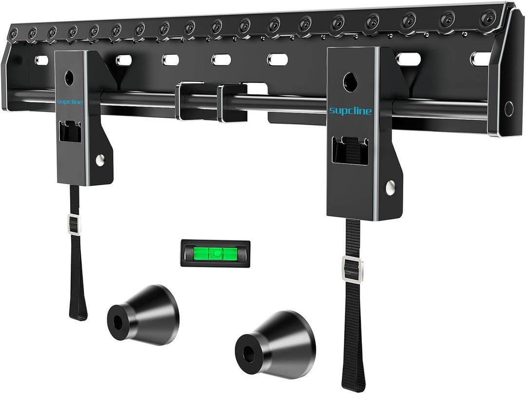 Supcline No Stud TV Wall Mount for 26-65 Inch TV up to 154 lbs, No Drill & Non Damage Drywall Studless TV Mount, Max VESA 400x400mm, Dry Wall Flat Screen Easy Install Wall Mount tv Bracket
