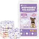 Pet Soft Female Dog Diapers - Disposable Doggie Diapers with Wetness Indicator, Puppy & Cat Diaper Super Absorbent, Fit for Female Dog in Heat or Incontinence, 20pcs (XS, Mixed)