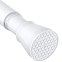 White Tension Curtain Rod for Windows 28 to 48 inch, Adjustable Expandable Pressure Spring Curtain Rod No Drilling, 7/8" Curtain Rod for Bedroom Doorway Closet Door