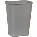 Rubbermaid Commercial Products Deskside Wastebasket/Trash Can, 10.25-Gallon/41-Quart, Gray, Plastic, Garbage Can for Home/Office, Fits Under Desk/Sink/Cabinet