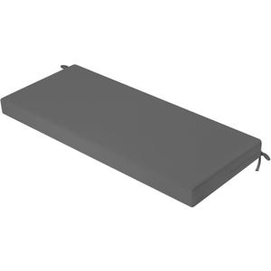 idee-home Outdoor Bench Cushion Waterproof, Bench Cushions for Outdoor Furniture, Patio Porch Swing Replacement Seat Pad with Ties for Garden Backyard, 59 x 18 Inch Dark Grey