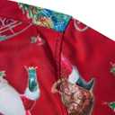 TUNEVUSE Mens Christmas Shirt Ugly Santa Claus Party Printed Short Sleeve Funny Casual Hawaiian Xmas Shirts Top (Red)
