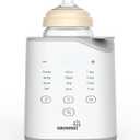 GROWNSY Bottle Warmer, 2025 Fast Baby Bottle Warmer for Breastmilk & Formula, Smart Temperature Control, with Timer, Thaw, Food Heater, Night Light, Calentador De Biberones for All Bottles (Gray)