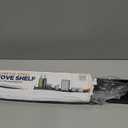 Extendable Steel Over the Stove Shelf for Back of Stove (16 to 30 Inches) Magnetic Stove Top Shelf for Kitchen Stove, Over Stove Shelf for Back of Stove - Over the Stove Spice Rack Shelf (Black)