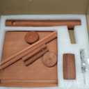 Wooden Yarn Holder for Crocheting & Knitting Upgraded Magnetic Rotating Yarn Spinner with 2 Spindles & Phone Stand Crochet Accessories Crochet Gift for Crocheting Knitting Lovers Crocheters (Rosewood Color)