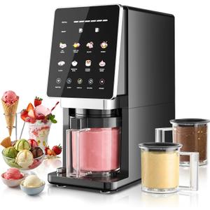 Baotree Ice Cream Maker, 11-in-1 Frozen Dessert Machine with 3 Pints