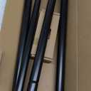 Curtain Rods for Windows 32 to 58 Inch, HOTOZON 3/4 Inch Heavy Duty Curtain Rod, Decorative Single Drapery Rod with Diamond Finials, Black (32-58")