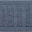 BEQHAUSE 30x18 Inch Kitchen Rug Mat Durable Kitchen Rugs Non-Slip Washable Absorbent Kitchen Mats for Floor Dirt-Resistant Semicircular Kitchen Mat (Blue)