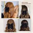 8 Pcs Hair Bows for Women Short Tail Bow Hair Clips Small Alligator Barrettes Cute Accessories for Girls(Black)