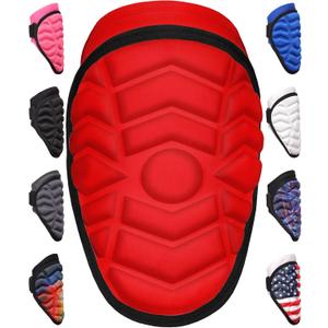 Exxact Sports Defender Baseball Elbow Guard, Batters Softball Elbow Guard Baseball Youth & Adult with Adjustable Strap (Red), XL