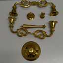 Rely+ 5 Arm Candelabra Taper Candle Holders Decorations Indoor Kitchen Dcor Table Candles Candlestick Candelabra Centerpiece (Gold)