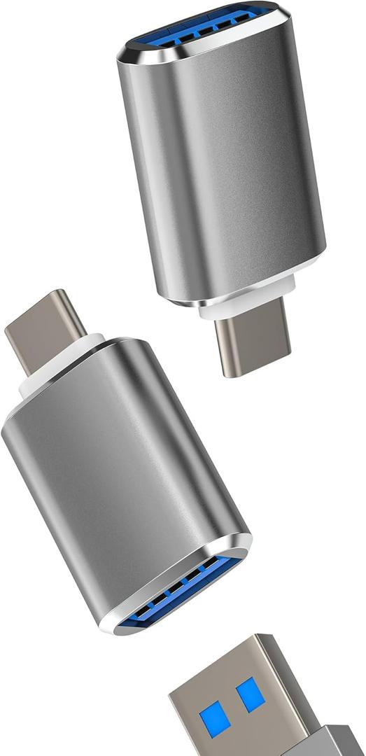 USB-C OTG Adapter(2 Pack) Type C Dongle Compatible for Samsung LG Apple iPhone 15 Pro Max Plus iPad 10Air4/5Mini6Pro 12.9 MacBook Accessories Thunderbolt Port Adaptador Camera Mouse Converter