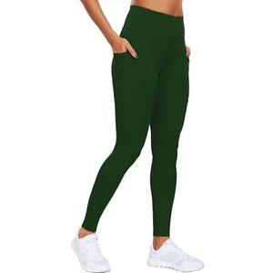 CADMUS Womens High Waist Ankle Yoga Leggings Workout Pants with Two Pockets 2XL