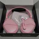 Wireless Gaming Headset with Noise Canceling Microphone for PS5, PC, PS4, 2.4G/Bluetooth Gaming Headphones with USB and Type-c Connector, Wired Mode for Controller - Pink