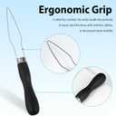 4pcs Button Hook Assist Device with Easy-Grip Handle for Shirts, Coats, Dresses - Ideal Button Aids for Arthritis & Limited Dexterity Black