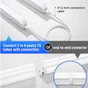 (6 Pack) 4FT T5 LED Integrated Fixture, 6500K,20W,2300LM(Super Bright White) Linkable LED Shop Light,Garage Ceiling and Cabinet Light,Strip Light,Corded Electric with ON/Off Switch