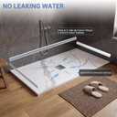 60" x 32" Zero Threshold Shower Base with 3 Removable Flanges