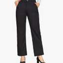 Bamans Womens Dress Pants Flare Leggings Work Office Pants Wide Leg Slacks High Waist Bootcut Business Trousers, Large