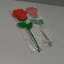 YEAHOME Valentines Day Decorations Outdoor, Set of 6 Rose Metal Flowers Decorative Garden Stakes for Valentines Day Decor, Lovely Yard Stakes for Home Lawn Pot Flowerbed Wedding Anniversary (Red)