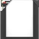 Command Dry Erase Message Center, Slate, 1-Message Center with Key Hooks, 8-Medium Strips (HOM24DEBS-ES), Great for Dorm Decor