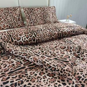 SDY 3 Pieces Cheetah Print Comforter Full, Animal Print Comforter Full for Kids, Toddler, Girls, Boys