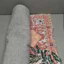 Oriental Tropical Hallway Runner Rug 2x8 Washable, Thin Stain Resistant Pink Boho Runner Rug for Entryway Kitchen Bedroom Laundry, Vintage Abstract Hippie Indian Botanical Long Floor Carpet