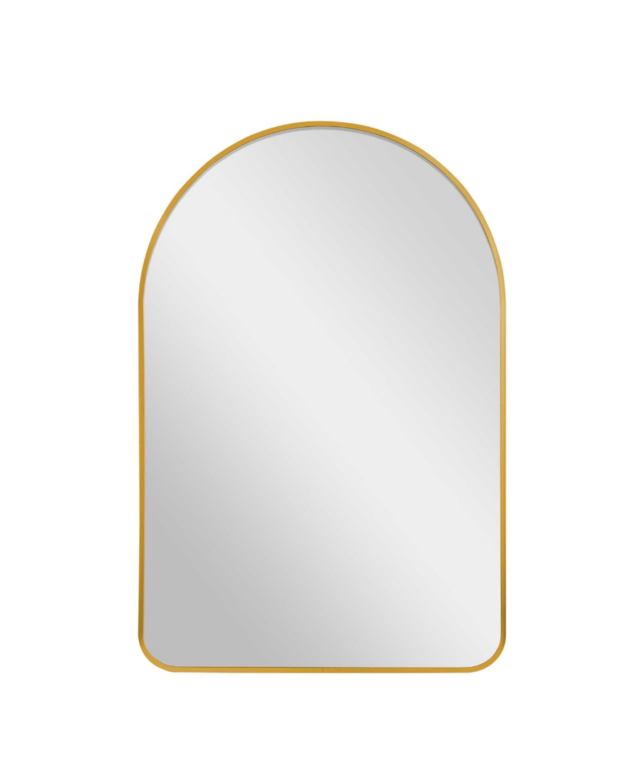 Gold Arch Metal Framed Vanity Mirror